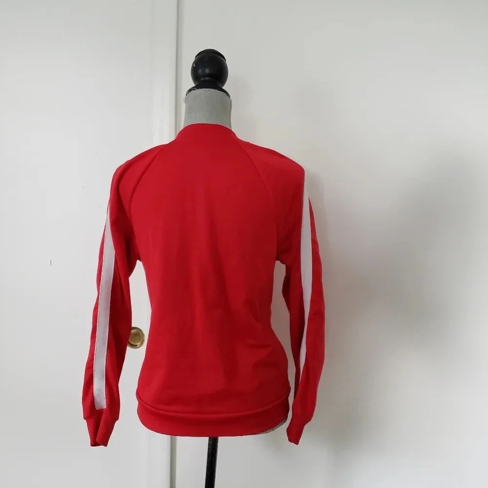 Athletic Track Jacket Juniors Size M (7-9) Red Whi - Picture 4 of 7